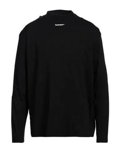 Off-white Man T-shirt Black Size Xs Cotton, Elastane