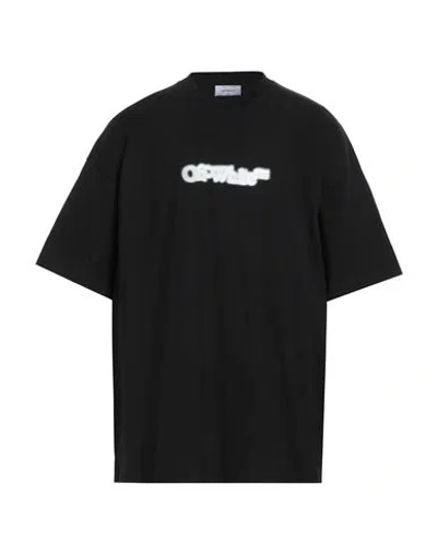 Off-white Man T-shirt Black Size S Cotton, Elastane