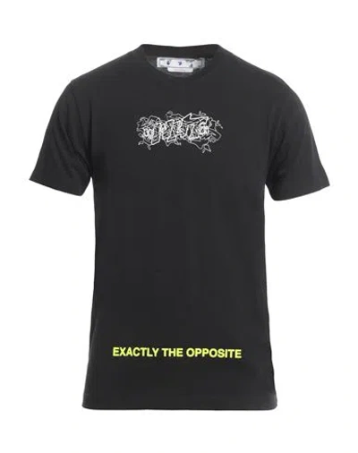 Off-white Man T-shirt Black Size Xs Cotton