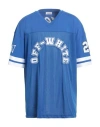 OFF-WHITE OFF-WHITE MAN T-SHIRT BRIGHT BLUE SIZE XL POLYESTER