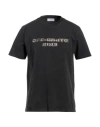 Off-white Man T-shirt Charcoal Size M Cotton, Elastane In Black