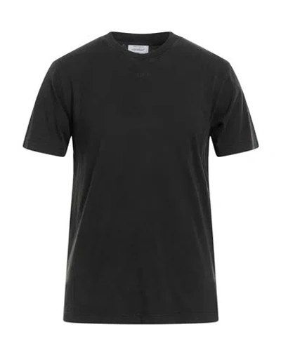 Off-white Man T-shirt Charcoal Size Xxs Cotton, Elastane In Grey
