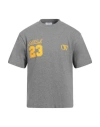 Off-white Logo-print Cotton T-shirt In Grey
