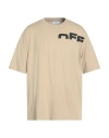 Off-white Man T-shirt Khaki Size L Cotton In Neutral