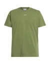 Off-white Man T-shirt Military Green Size L Cotton In Green