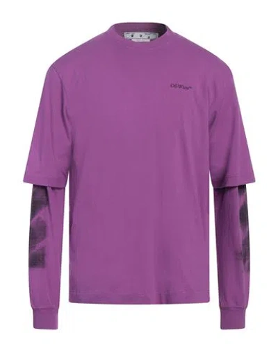 Off-white Arrows Crew-neck T-shirt In Orchid