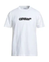 Off-white Man T-shirt White Size L Cotton, Elastane