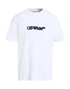 Off-white Man T-shirt White Size L Cotton, Elastane In White