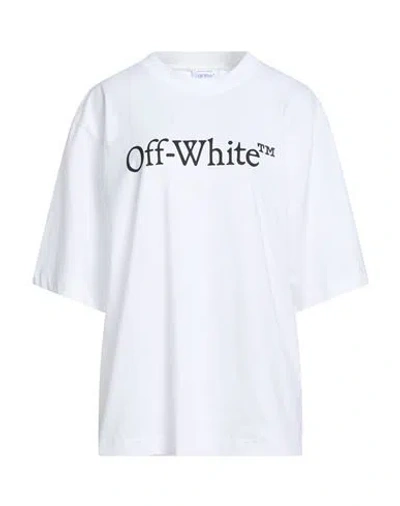 OFF-WHITE OFF-WHITE MAN T-SHIRT WHITE SIZE L COTTON, ELASTANE