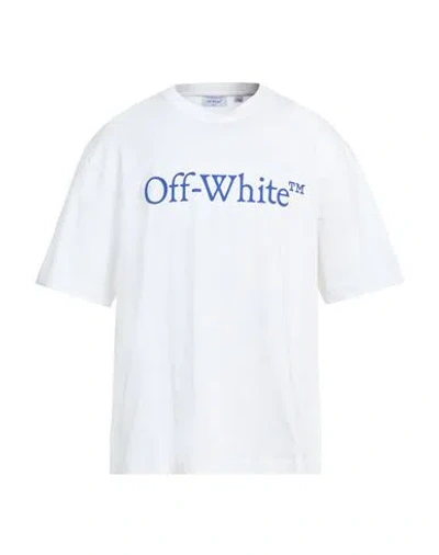 Off-white Man T-shirt White Size M Cotton, Elastane