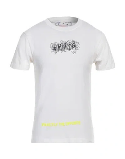 Off-white Man T-shirt White Size Xs Cotton