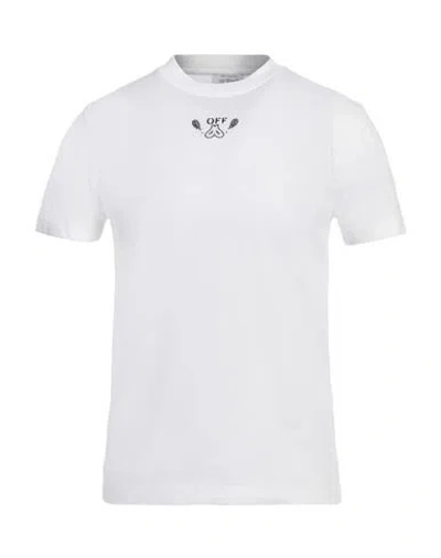 Off-white Man T-shirt White Size Xxs Cotton, Elastane, Polyester