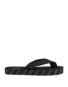 Off-white Man Thong Sandal Black Size 10 Textile Fibers In Black