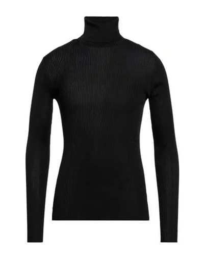 Off-white Helvetica Logo Turtleneck Sweater In Black