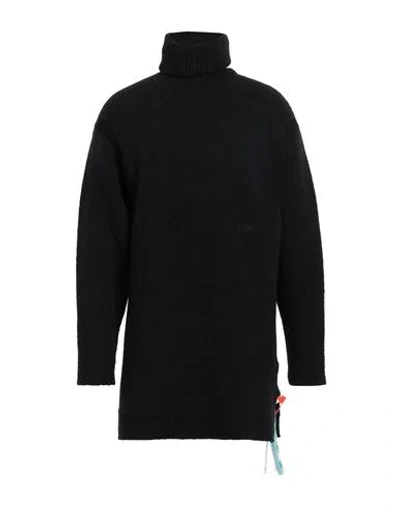 Off-white Man Turtleneck Black Size M Wool, Polyamide, Silk, Polyurethane