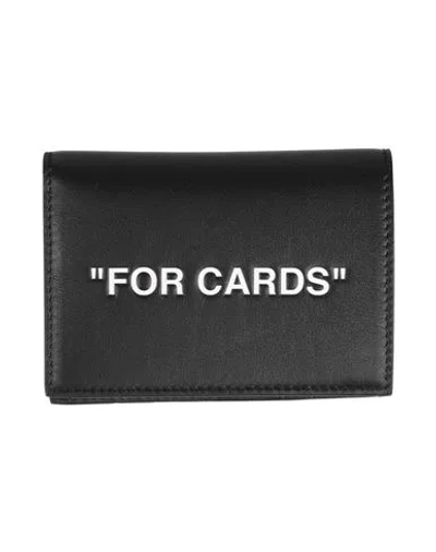 Off-white Man Wallet Black Size - Leather