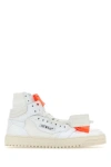 OFF-WHITE OFF WHITE MAN WHITE LEATHER AND CANVAS 3.0 OFF COURT SNEAKERS