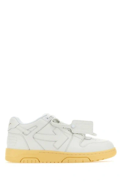 OFF-WHITE OFF WHITE MAN WHITE LEATHER OUT OF OFFICE SNEAKERS