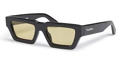 Pre-owned Off-white Manchester Oeri129s24pla0011018 Black In Yellow