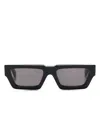Off-white Manchester Rectangle-frame Sunglasses In Black