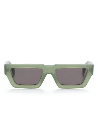 Off-white Manchester Rectangle-frame Sunglasses In Green