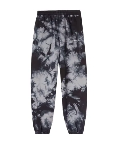 Off-white Marbled Stripe-print Track Pants In Gray