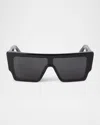 Off-white Marion Arrow Rectangle Sunglasses In Black