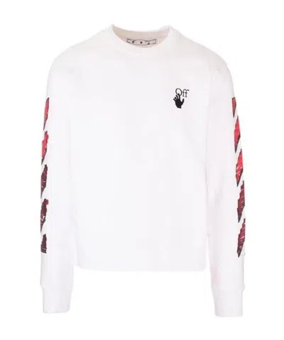 Off-white Marker Arrows Cotton Sweatshirt In White