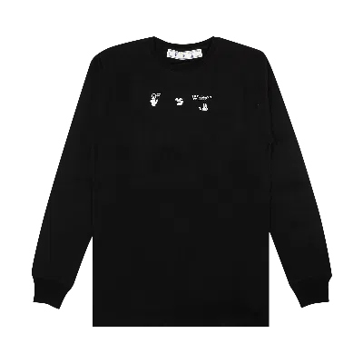 Pre-owned Off-white Marker Long-sleeve Tee 'black'