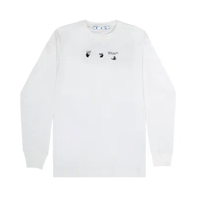 Pre-owned Off-white Marker Long-sleeve Tee 'white/blue'