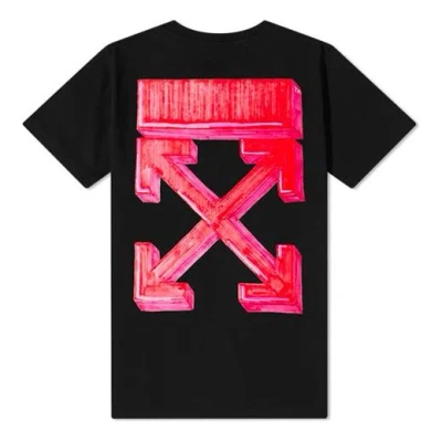 Off-white Marker Slim Tee 'black/red' In Multi