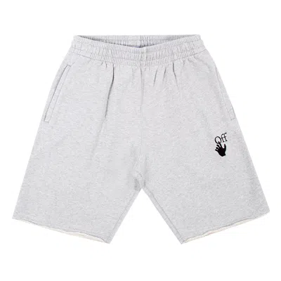 Pre-owned Off-white Marker Sweatshorts 'melange Grey/red'