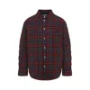 Off-white Long-sleeve Button-up Shirt With Plaid Pattern In Multi