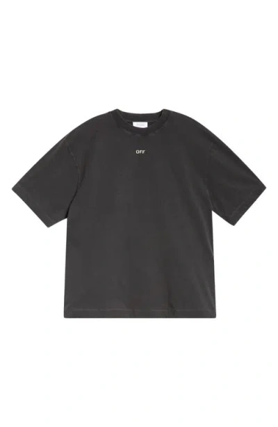 Off-white Martyrdom Arrow Skate Embroidered Graphic T-shirt In Vintage Black