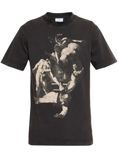 Off-white Martyrdom Slim Short Sleeve T-shirt In Black