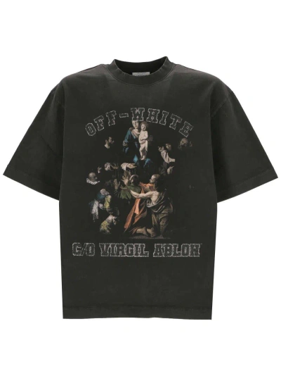 Off-white Mary Skate Crewneck T-shirt In Black