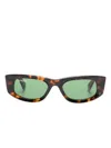 Off-white Matera Rectangle-frame Sunglasses In Brown