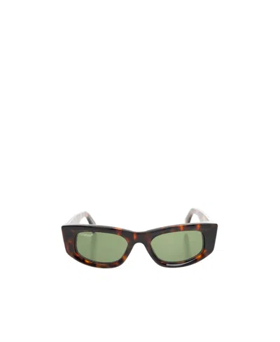 Off-white Matera Rectangle-frame Sunglasses In Green
