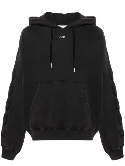 Off-white St. Matthew Over Cotton Hoodie Sweatshirt In Black
