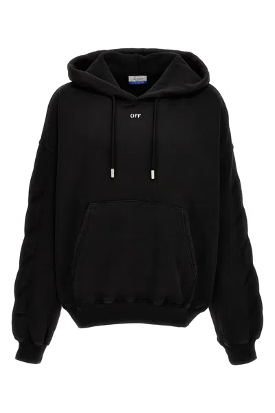 Off-white St. Matthew Over Cotton Hoodie Sweatshirt In Black