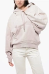 Off-white Maxi Hoodie Laundry With Logo And Patch Pocket
