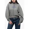Off-white Maxi Hoodie With Logo And Patch Pocket