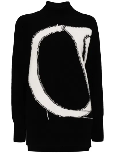 OFF-WHITE MAXI LOGO TURTLENECK SWEATER