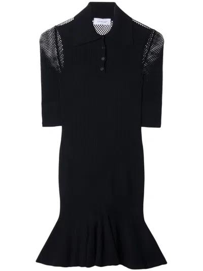 Off-white Mc Black Knit Polo Dress