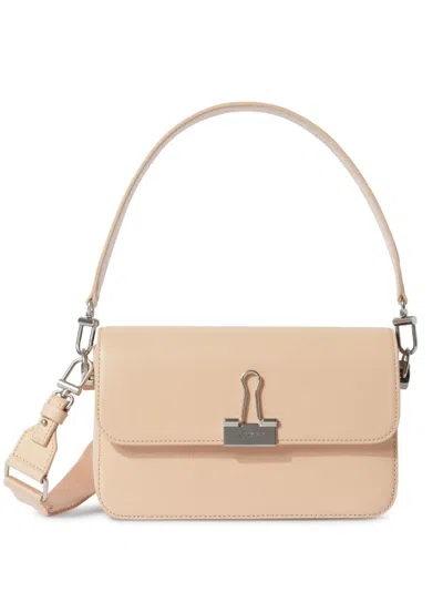 Off-white Medium Binder Shoulder Bag In Neutral