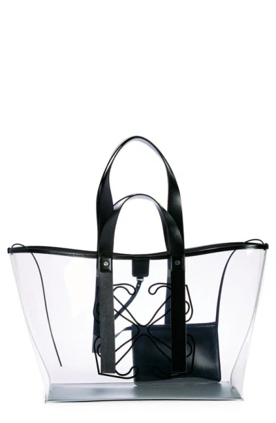 Off-white Day Off Medium Arrow Clear Tote Bag In Neutrals/black