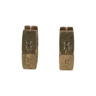 Pre-owned Off-white Medium Hexnut Earrings 'gold' | Women's Size Onesize