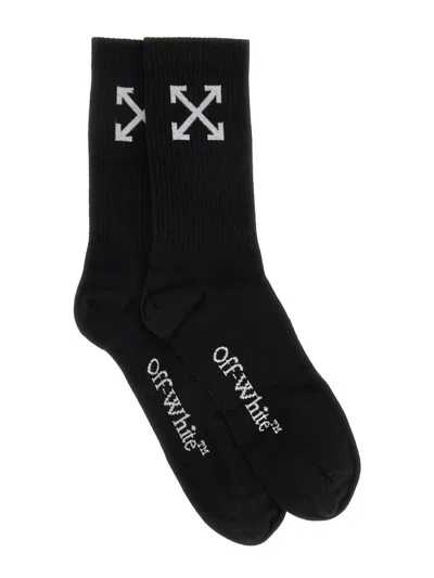 OFF-WHITE OFF-WHITE MEDIUM SOCKS WITH "ARROW" PATTERN
