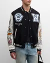 Off-white Logic Patch Varsity Jacket In Black/white