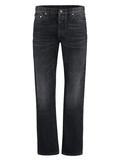 OFF-WHITE MEN'S 5-POCKET STRAIGHT-LEG JEANS